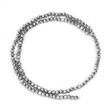 1 件金属银刻面算盘水晶扁珠，多色散珠 3/4/6/8/10 毫米时尚多彩可爱镀层珠子，DIY 珠宝制作用品，适用于手链、项链、手机链、钥匙扣 - 電鍍銀色 - 查看 11