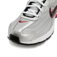 Zapatillas de running para hombre Nike Initiator, parte superior de malla transpirable, cómodas, zapatillas casuales ligeras, con absorción de impactos y rebote, 394055-001 - Plata metalizado/negro/blanco/rojo campus - Ver 4
