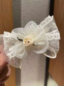 Pinzas para el cabello con lazo de encaje, estilo coreano, pinzas de tiburón princesa para recogido medio