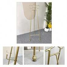 Folding Metal Easel Stand 145cm Tall Adjustable Art Easel For Display Painting Posters Wedding Signs - Un color - Ver 3