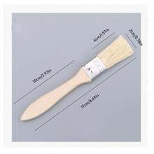 Dust Removal Paint Brush, Bristle Barbecue Brush, Thickening, Lengthening, Bristle Brush, Ash Sweeping Marine Brush. Wooden Handle Paint Brush, Pig Hair Brown Brush To Barbecue Soft Hair, Clean Household Glue Brush, Lengthen And Thicken For Industrial Use, Suitable For Painting, Dyeing, Painting, Bonding And Using Gypsum Powder. One Inch. 2 Inches. Three Inches,