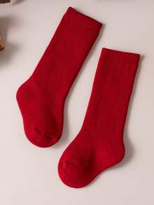 2 pary/partia skarpetek niemowlęcych do kolan, świątecznych, dla dzieci, dziewcząt i chłopców, miękkich, długich, uroczych hiszpańskich, grubych, płaskich skarpetek, ciepłych, grubych, pętelkowych, dziecięcych skarpetek na 0-3 lata