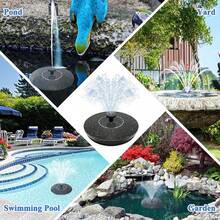 Solar Fountain Water Pump For Bird Bath, New Upgraded Mini Solar Powered Fountain Pump 1W/1.5W Free Standing Solar Panel Kit Water Fountain For Garden, Pond, Pool, And Outdoor - màu đen - Xem 7