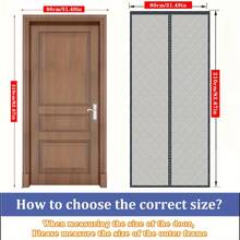 1pc Magnetic Thermal Insulation Door Curtain, Thickened Polyester Fiber Filling And Polyester Fabric, Fits Door 90cm X 200cm, Temporary Magnetic Thermal Insulation Cover For Winter, Helps Retain Warm/Cool Air - Multicolor - View 13