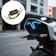 Motorcycle Resistor, 4PCS 12V Anti - Corrsion Aluminum Motorbike Turn Signal Load Indicator Flasher, 10W 10 Adapter Flash Fix Error, Universal Motorbike Scooter Offroad - Black/Yellow - View 6
