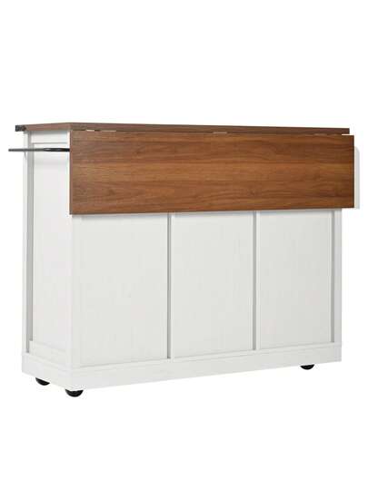 Sairedel Flexible In The Kitchen! Kitchen Isl An Extendable Worktop, Casters, Sliding Doors, Drawers Wood Look. view 10