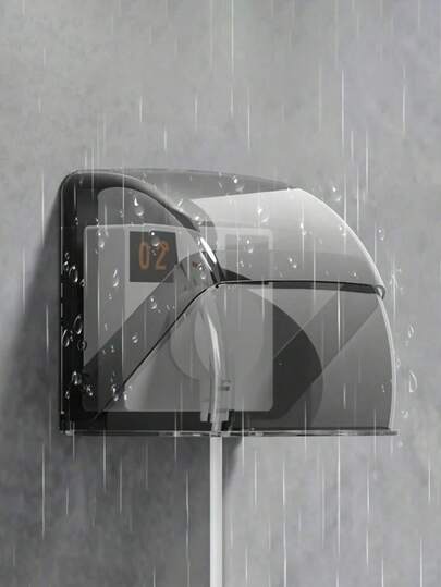 غطاء واقي لمقبس الطاقة المقاوم للماء، قطعة واحدة، غطاء واقي لمقبس الطاقة الخارجي للحديقة، صندوق مقاوم للأمطار مستطيل ثقيل الوزن مع نافذة شفافة، غطاء واقي لمقبس الطاقة مقاوم للغبار، غطاء واقي مقاوم للماء والغبار ومضاد للصدمات الكهربائية لمقبس الحمام، يحمي السلامة الكهربائية، مناسب للاستخدام الخارجي والحمام والمطبخ وغرفة المعيشة وديكور المنزل