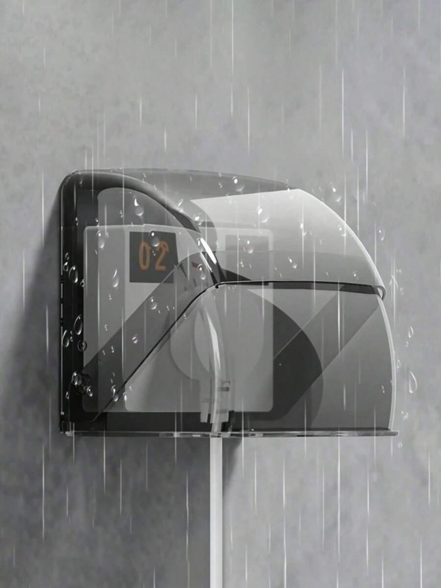1 pieza Cubierta protectora impermeable para toma de corriente, Cubierta protectora impermeable para toma de corriente de jardín exterior, Caja de engranajes rectangular a prueba de lluvia de uso pesado con ventana transparente, Protector de toma de corriente a prueba de polvo, Cubierta protectora impermeable y a prueba de polvo para toma de corriente de baño, a prueba de descargas eléctricas, adecuada para exteriores, baño, cocina, sala de estar, decoración del hogar