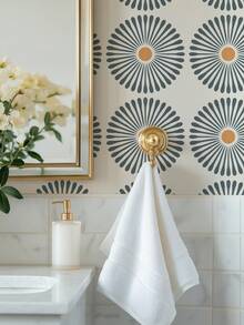 7.87 英寸 x 7.87 英寸旭日图案乙烯基瓷砖贴纸，即撕即贴地板砖，10 片装自粘 DIY 乙烯基地板贴花，可移除防水瓷砖贴纸，适用于浴室、厨房 - 彩色 - 查看 7