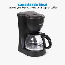 Cafetera Eléctrica 750W 1.2L (12 Tazas) | Filtro Reutilizable + Función Antigoteo | Rápida y Compacta, Café Aromático Sin Derrames - Ver 4