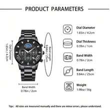 3pcs Men's Geneva Style Watch Gift Set - Stainless Steel Band Multi-Function Dial Watch, Suitable For Daily Commute And Casual Wear - Multicolor - View 5