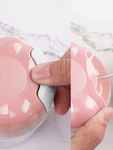 EYSENC 1pc Mini Home Hand Blender, Garlic Mincer, Ginger Garlic Chili Paste Manual Mixer, Garlic Press, Multi-Function Blender, Suitable For Kitchen - Pink - View 3