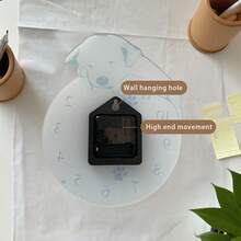 Ceas suspendat exterior în stil american, acrilic transparent, ceas de perete pentru salon, ceas decorativ silențios pentru sufragerie