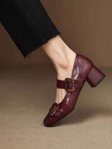 Tacones de aguja con punta afilada, con lazo de cristales brillantes, de tacón alto y suela deslizante, para mujer