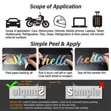 1入組人像圖案鐳射汽車外飾貼紙 - 彩色 - 查看 3