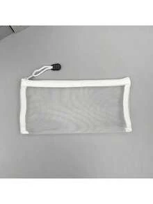 1个透明网状铅笔盒，简约桌面收纳盒，适用于办公和学习用品，可视考试专用铅笔袋，文具 - 彩色 - 查看 26