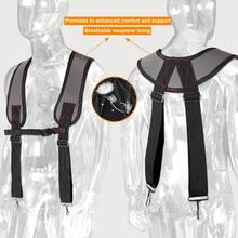 Tool Belt With Suspenders 22 Pockets Tool Bags MultiFunctional Adjustable Waist Tool Belt Heavy Duty Tool Organizer Suitable For Electrician Framers Carpenter Construction Gray Medium - Gray - View 7