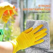 10pcs Kitchen Cleaning Cloths, High Quality Dishcloths, Super Absorbent Microfiber Cleaning Rags, Non-Stick Oil, Washable Quick Dry Dish Towels (Gray)