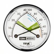 Dostmann Termmetro higrmetro analgico con anillo de metal 45.2024. IT medidor de humedad, multicolor, con escala italiana, fabricado en Alemania - Multicolor - Ver 3