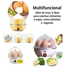 Cozedor de Ovos Elétrico Portátil Cozinha à Vapor 110V Multifuncional (5610)