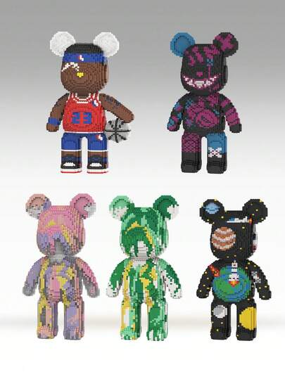 6000pcs DIY Mini Building Blocks Model, Assembly Puzzle, Planet Bear Series, High-Quality Material With Included Brick Hammer, Creative Toy, Stress Relief, Suitable As Valentine's Day, Birthday, Holiday, Christmas Gift