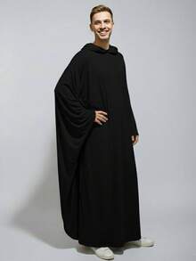 HALLOWEEN Túnica con Capucha para Hombres Capa de Bruja Accesorio de Disfraz de Disfraz Cosplay Festividad Noviembre Dia de Muertos Disfraces Fiesta Nocturna - Negro - Ver 2