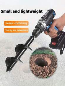 1 件装快速种植重型螺旋钻头，花园螺旋钻和球茎种植工具，金属园艺工具 - 适用于盆栽植物和伞孔，单件包装，3/8 英寸六角圆柄，手动 - 彩色 - 查看 8