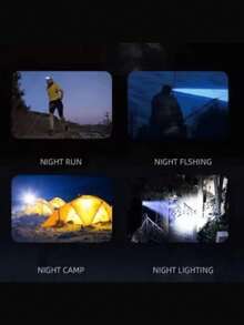 1pc Smart Sensor Headlamp, USB Rechargeable, Infrared Sensor With Pulsing Control, Bright LED Headlight With Red & White Dual Light Sources, 6 Brightness Levels. Essential For Outdoor Night Fishing And Running. - 1pc - View 8