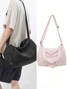 Fashionable Sports Yoga Duffel Bag, Zipper Closure, Spacious, Stylish Design, Suitable For Women, Large Capacity For Training, Swimming, Fitness, Adjustable Shoulder Strap, Comfortable Grip, Durable Material, Won't Burden Your Hands. - Multicolor - View 5