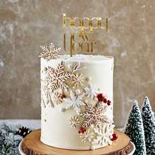 1pc/3pcs/6pcs Hello 2026 Gold Black Acrylic Cake Topper For Happy New Year Merry Christmas Party Cake Decoration Supplies