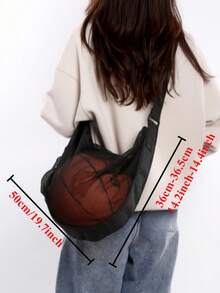 One Sports Equipment Storage Bag - Made Of Durable Material, Machine Washable. Sports Equipment Storage Bag | Fashionable Storage Bag | Secure Zipper Closure, Suitable For Basketball, Football And Volleyball.