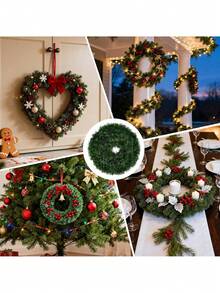 13pcs 5.5M Christmas Garland, Christmas Tinsel Garland With Red Bows For Indoor Outdoor And Home Decor, Christmas Metallic Twist Garland Xmas Tree Decorations For Holiday Wedding Party Supplies