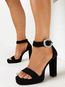 Elegant Women's Platform Heels - Summer/Beach, Evening/Party - Black - View 1