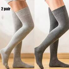 1/2/3双装男士加厚保暖长筒袜，过膝袜，保暖毛巾袜，适合父亲节礼物，成人及老年人适用，冬季室内外运动保暖舒适。 - 彩色 - 查看 9