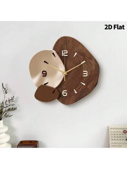 2D Flat 1pc Verlichting Luxe Moderne Minimalist Home Creative ation Wand Clock, Ultra Quiet Quartz Movement, No Ticking Sound, Painting Klok Living Room, Bedroom Office, able Watch, Unique Personalized, Clear Reading Time, In Bedroom, Studio, Ho Study, Kitchen Cafe, Perfect Family Friends view 9