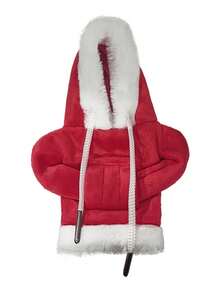 1pc Festive Christmas Santa Claus Hoodie Car Gear Shift Knob Cover, Polyester Fiber Dustproof Gaiter, Unique Stylish Auto Interior Accessory, Universal Fit For Various Vehicles Christmas Decorations Winter Room Decor Christmas Decorations Home Christmas Gifts Christmas Decor