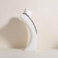 GemeShou Organizador de almacenamiento de collares blanco en  Estante portacollares de terciopelo Estantes de exposición de bustos de joyas Maniquí de joyas para mostrador BlancoGrande - Blanco - Ver 3