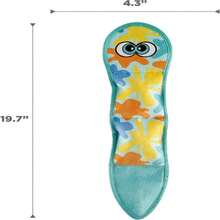 Outward Hound Tough Skinz Durable Squeaky Dog Toy With Two Tough Layers, Snake, Blue, Large - ColorE - 查看 7