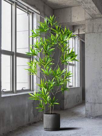 50-133 cm stor konstgjord palmträd konstgjord lilja bambu växter grenar hög draketräd plast litsea blad gröna agaveblad för hem trädgård festrum kontor utomhus bröllopsdekor