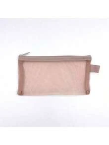 1个透明网状铅笔盒，简约桌面收纳盒，适用于办公和学习用品，可视考试专用铅笔袋，文具 - 彩色 - 查看 20