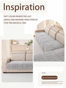 1 pieza Cojín de sofá de franela suave y acolchado, estilo resistente a las mascotas, antideslizante y antisuciedad, protector de sofá para otoño/invierno resistente a los arañazos, adecuado para sofás en forma de L y de 1/2/3/4 plazas (se vende individualmente)