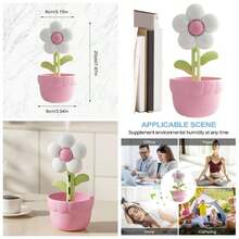 Humidificadores con Forma de Flor Bonitos para Dormitorio 300 ml Porttil con Luz Nocturna Humidificadores - Difusor de Aromaterapia para uso en Dormitorio Coche Bebs Ancianos Hotel - blanco - Ver 1