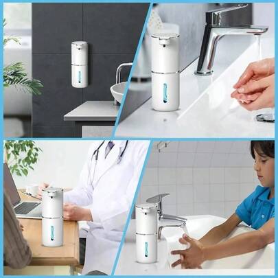 RAF Automatic Soap Dispenser Touchless Foam Soap Dispenser 380ml USB Rechargeable Electric 4-Level Adjustable Foam Soap Dispenser For Home, Hotel, Public Toilet, Office Building
