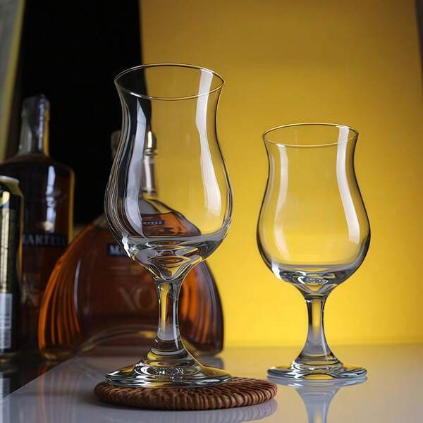 Verres Hurricane en cristal Libbey Verres à boire spéciaux en forme d'ouragan Verre renforcé durable résistant aux chocs Verre clair et transparent de haute pureté Pour l'eau/les boissons/le jus/les milkshakes Idéal pour les banquets/les fêtes/les célébrations Excellent cadeau