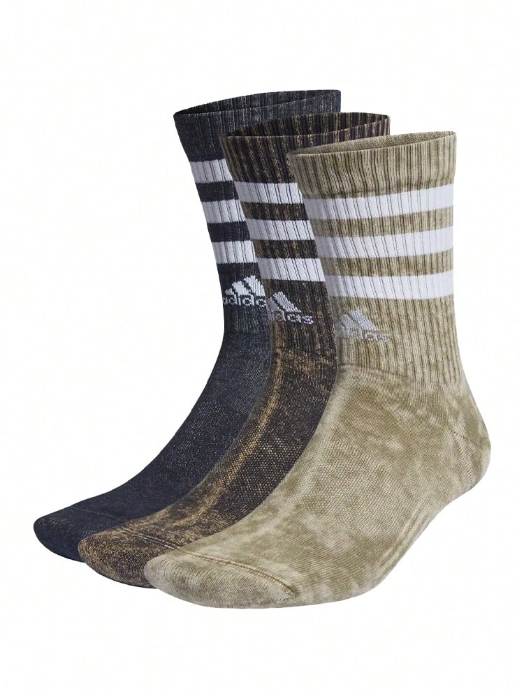 Adidas 3-Pack  Athletic Socks, Versatile & Comfortable For Outdoor Sports - olives - View 1
