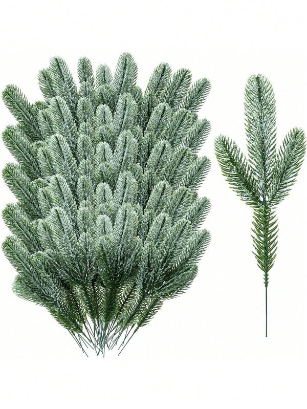 6/12/24 szt. Sztuczne igliwie sosnowe, gałązki, girlanda, zielone rośliny, igły sosnowe, ozdoby świąteczne, sztuczna zieleń świąteczna na Boże Narodzenie, DIY, girlanda, wianek, dekoracja domu, ogród, wystrój domu, dekoracje świąteczne, wystrój pokoju