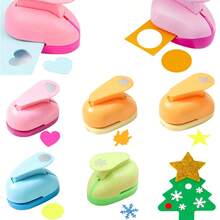 1/2/3/4/5/8件套工艺纸压花打孔器套装 - 多种形状：雪花、枫叶、圆形、星星、心形、蝴蝶、玫瑰、郁金香、五瓣花等，适合学生、教师和手工爱好者DIY剪贴簿和卡片制作工具，非常适合学校项目、计划本、复活节礼篮、圣诞节工艺品、彩色纸张和相册装饰。