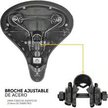 ALTREGO Asiento Bicicleta de Montaña Ultra Cómodo y Ancho, Incluye Broche - Negro - Ver 5