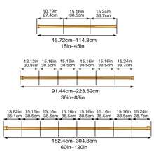 Golden Extendable Carbon Steel Curtain Rod Pole With End Finials - Gold - View 7