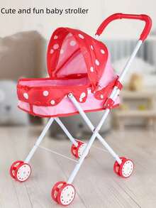 儿童迷你玩具推车，易于携带，可折叠，采用铝合金材质，适用于卧室、客厅、角色扮演和居家游戏 - 彩色 - 查看 12